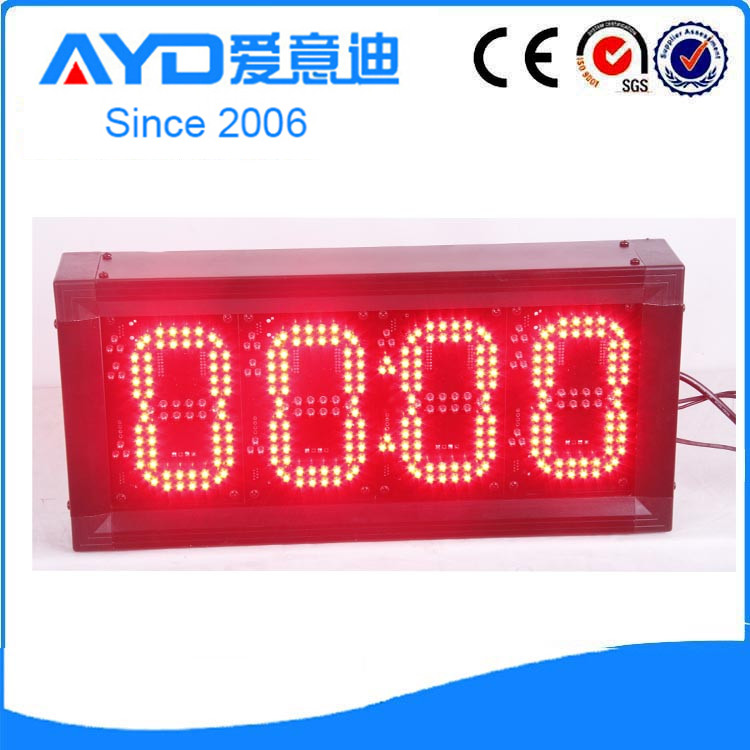 6寸时间温度屏红色显示  LED时间温度数字屏 防水数字时钟屏